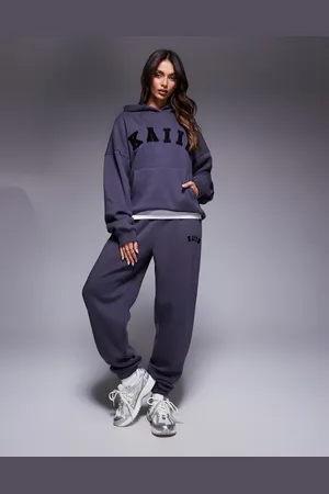 Kaiia Cuffed joggers co-ord in dark