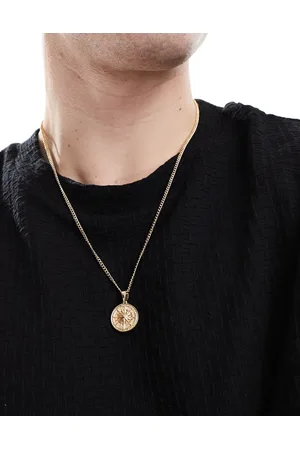 ASOS Compass pendant chain necklace in tone