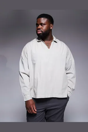 ASOS Oversized overhead poplin shirt in light