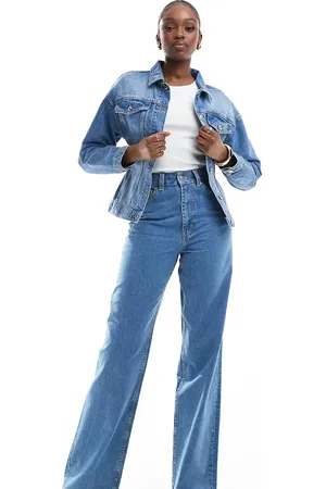ASOS ASOS DESIGN Tall wide leg dad jeans in clean