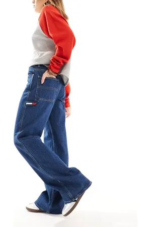 Tommy Hilfiger Mia mid rise relaxed straight carpenter jeans in dark wash