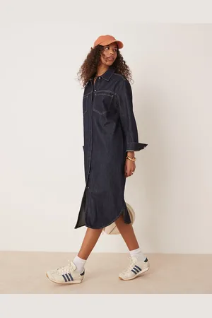 ASOS Midi shirt dress in rinse