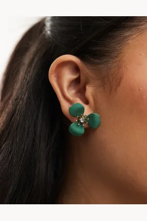 Accessorize Enamel floral stud earrings in