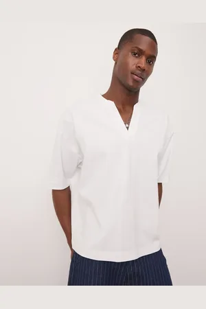 ASOS Heavyweight oversized t-shirt with notch neck detail in