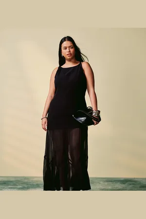 ASOS ASOS DESIGN Curve dropped waist maxi dress witth full godet hem in