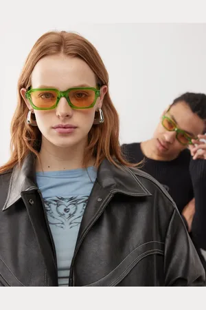 Reclaimed Unisex 70s square sunglasses in