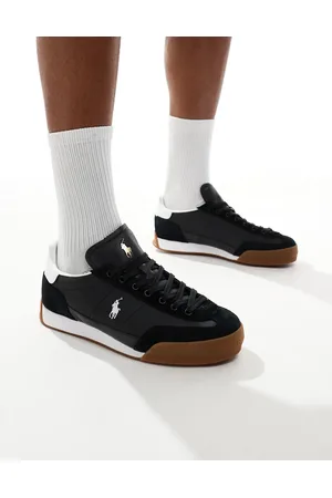 Ralph Lauren Hester trainer in with gum sole and contrast logo