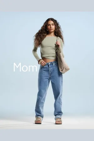 ASOS High rise relaxed mom jeans in clean