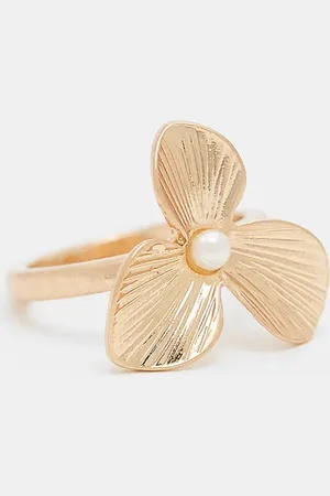 ASOS Ring with flower design in tone