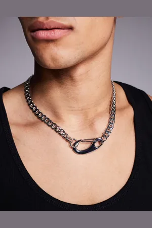 ASOS Carabiner chain necklace in tone