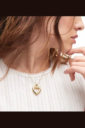 SEOL + GOLD 18ct vermeil puffed heart pendant necklace