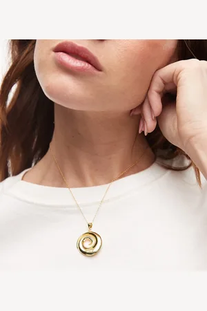 SEOL + GOLD 18ct vermeil spiral pendant necklace