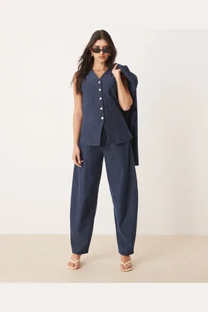 ASOS Denim look co-ord barrel leg trousers
