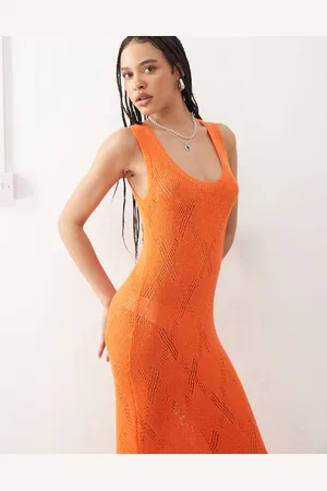 COLLUSION Fine knit sheer maxi dress in