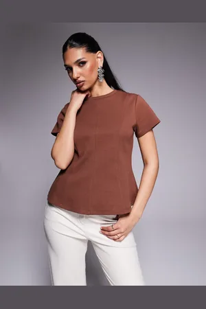 ASOS Short sleeve interlock t shirt with seaming detail in