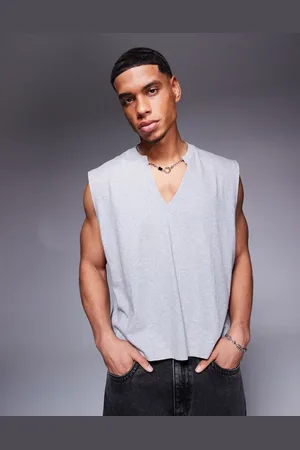 ASOS Oversized vest with v-neck in marl