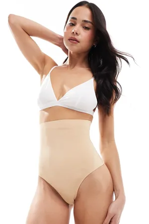 Bye Bra Invisible high waist shaping thong in beige - BEIGE