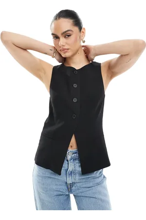 Stradivarius Round neck waistcoat in