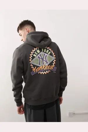 47 Brand NY Yankees motif back hoodie in grey