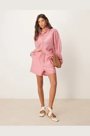 ASOS Organza tie waist shorts co-ord in light