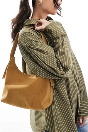 Glamorous Faux suede shoulder tote bag in tan