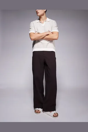 ASOS Oversized baggy linen look trouser in