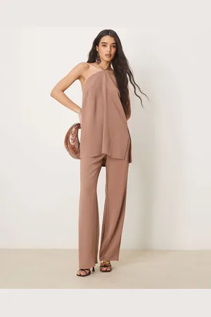 ASOS Tailored straight leg trousers co-ord in mocha