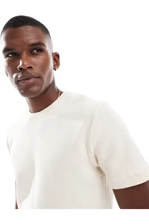 Brave Soul Knitted t-shirt in cream