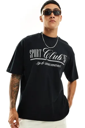 ASOS T-shirt in with Sport Club chest print