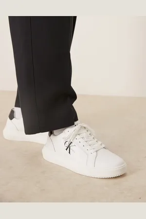 Calvin Klein Chunky cupsole leather trainers in and black