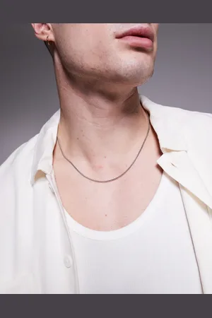 ASOS Waterproof stainless steel box chain necklace in tone