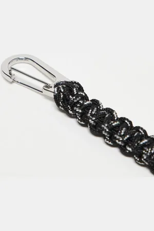 ASOS Braided keyring with o ring in tone