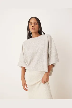 ASOS Textured boxy short sleeve t-shirt in stripe
