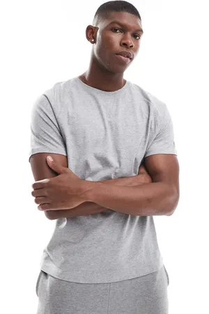 New Look Jersey tee & shorts loungewear set in marl