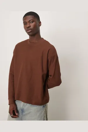 ASOS Premium heavyweight oversized boxy textured long sleeve top in