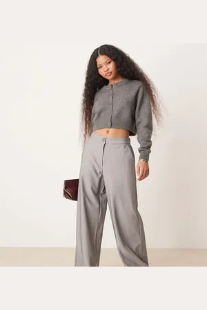ASOS Petite tailored relaxed straight leg trousers in