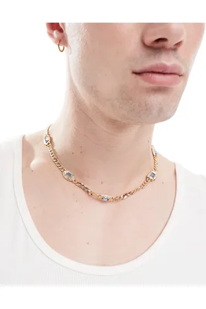 ASOS Chain necklace with jewel pendants in tone