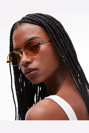 Le Specs Posedion deux round metal sunglasses in