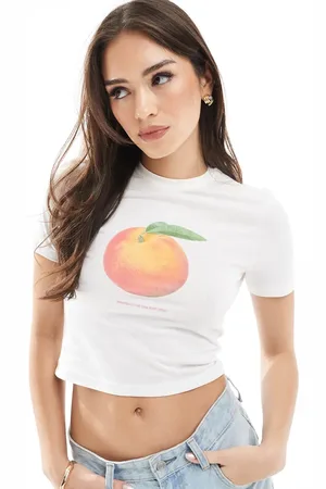 ONLY Baby tee with peach print