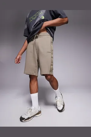 HUGO BOSS Liam taped logo lounge shorts in light