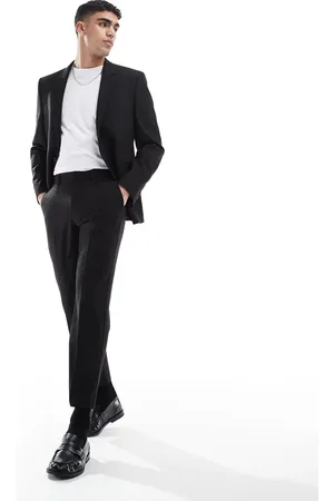 ASOS Straight cropped length suit trousers in