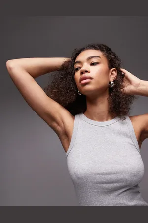 ARKET Rib jersey vest top in melange