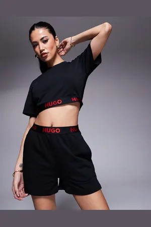 HUGO BOSS Co-ord lounge short in with red logo waistband