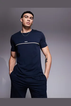 HUGO BOSS Unique stripe logo t-shirt regular fit in