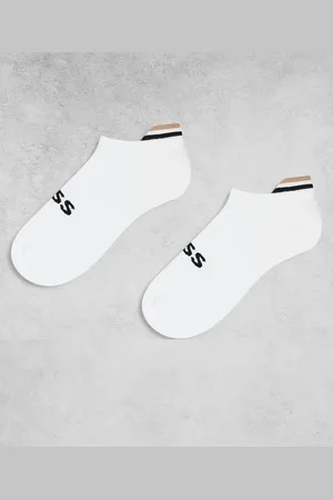 HUGO BOSS Iconic Loop 2 pack logo low trainer socks in