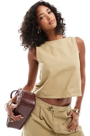 ASOS Denim tank top in stone