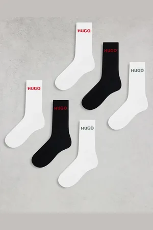 HUGO BOSS HUGO Bodywear 6-pack logo socks in and white