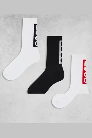 HUGO BOSS HUGO Bodywear 3-pack back logo socks on and white