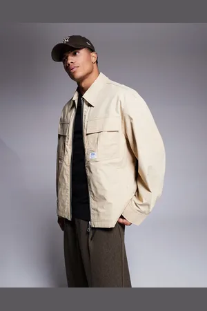 Hugo Blue Bino collared jacket in beige