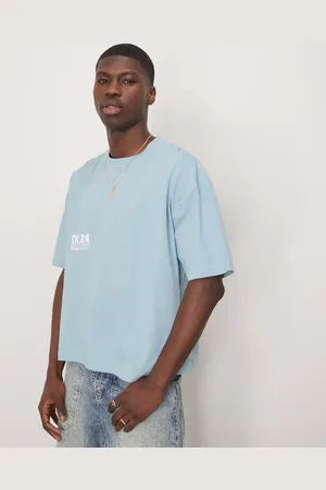 ASOS Boxy oversized t-shirt with text print in